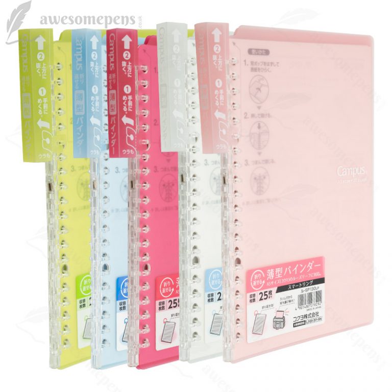 Classeur à anneaux, A5, feuilles lignées, avec couverture en cuir