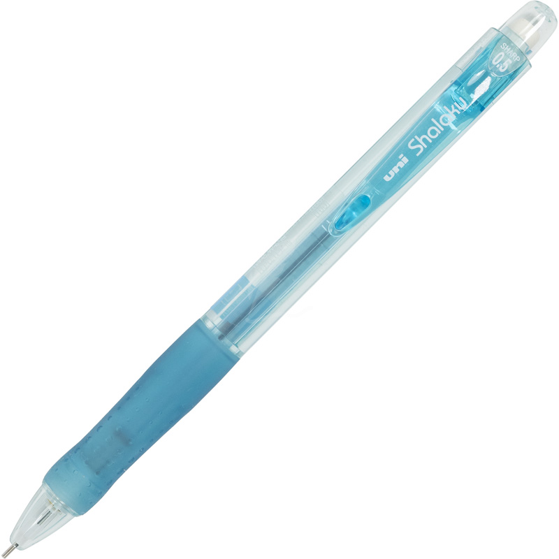 Uniball Shalaku Mechanical Pencil 0.5mm Light Blue awesomepens.co.uk