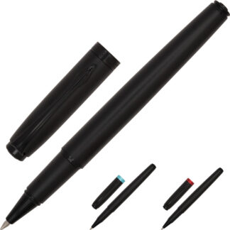 Hero E606 Black Metal Rod Signature Rollerball Pen - 0.5mm Black Ink